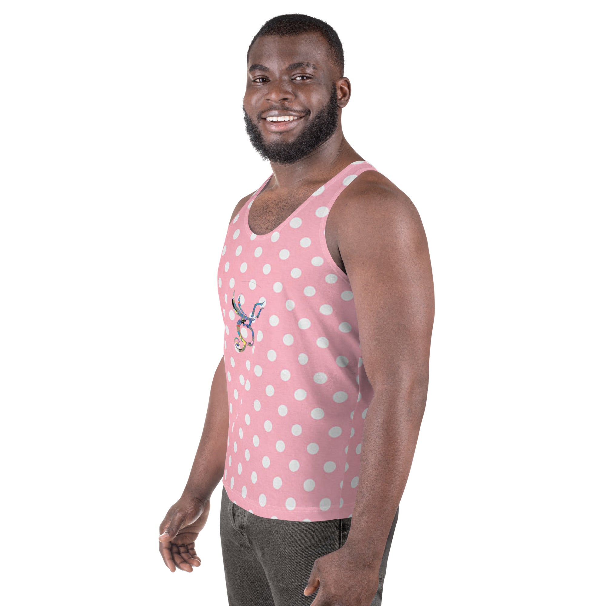 Zilla Dots Pink Unisex Tank Top