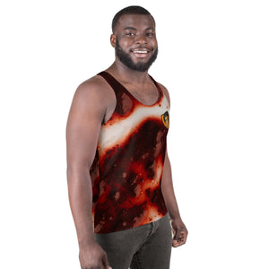Abstract Lava Unisex Tank Top