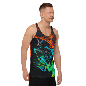 Abstract Neon Flames Unisex Tank Top