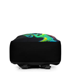 Abstract Neon Flames Minimalist Backpack