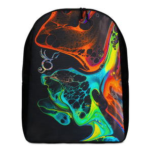 Abstract Neon Flames Minimalist Backpack