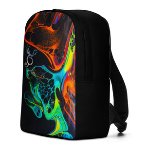 Abstract Neon Flames Minimalist Backpack