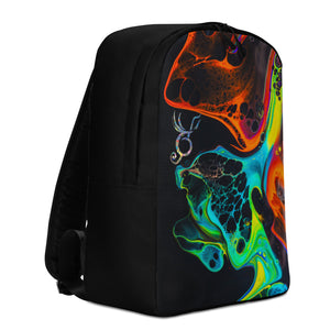 Abstract Neon Flames Minimalist Backpack