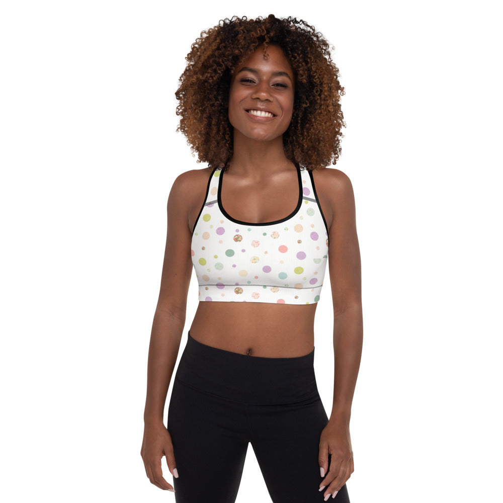 Zilla Dots Birthday Cake Padded Sports Bra