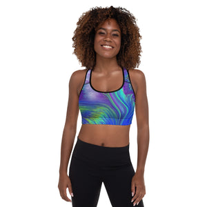 Abstract Safari Padded Sports Bra