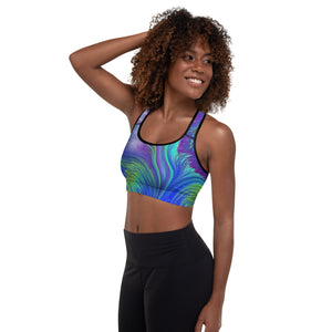 Abstract Safari Padded Sports Bra