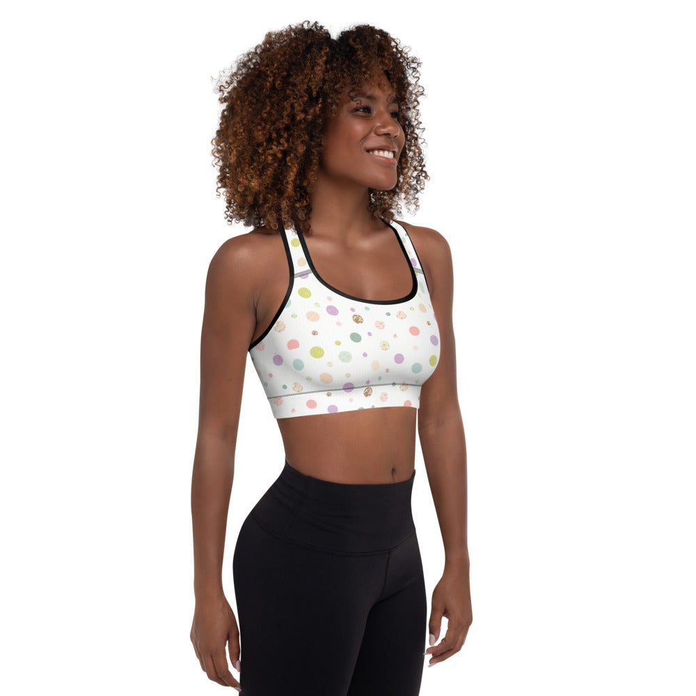 Zilla Dots Birthday Cake Padded Sports Bra