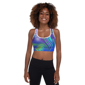 Abstract Safari Padded Sports Bra