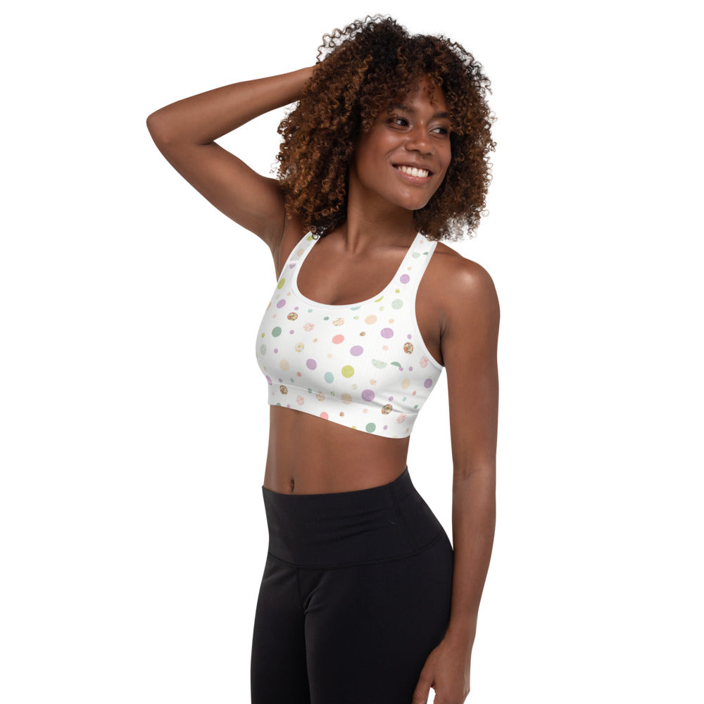 Zilla Dots Birthday Cake Padded Sports Bra