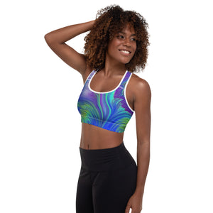 Abstract Safari Padded Sports Bra