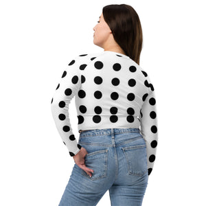 Zilla Dotz White long-sleeve crop top