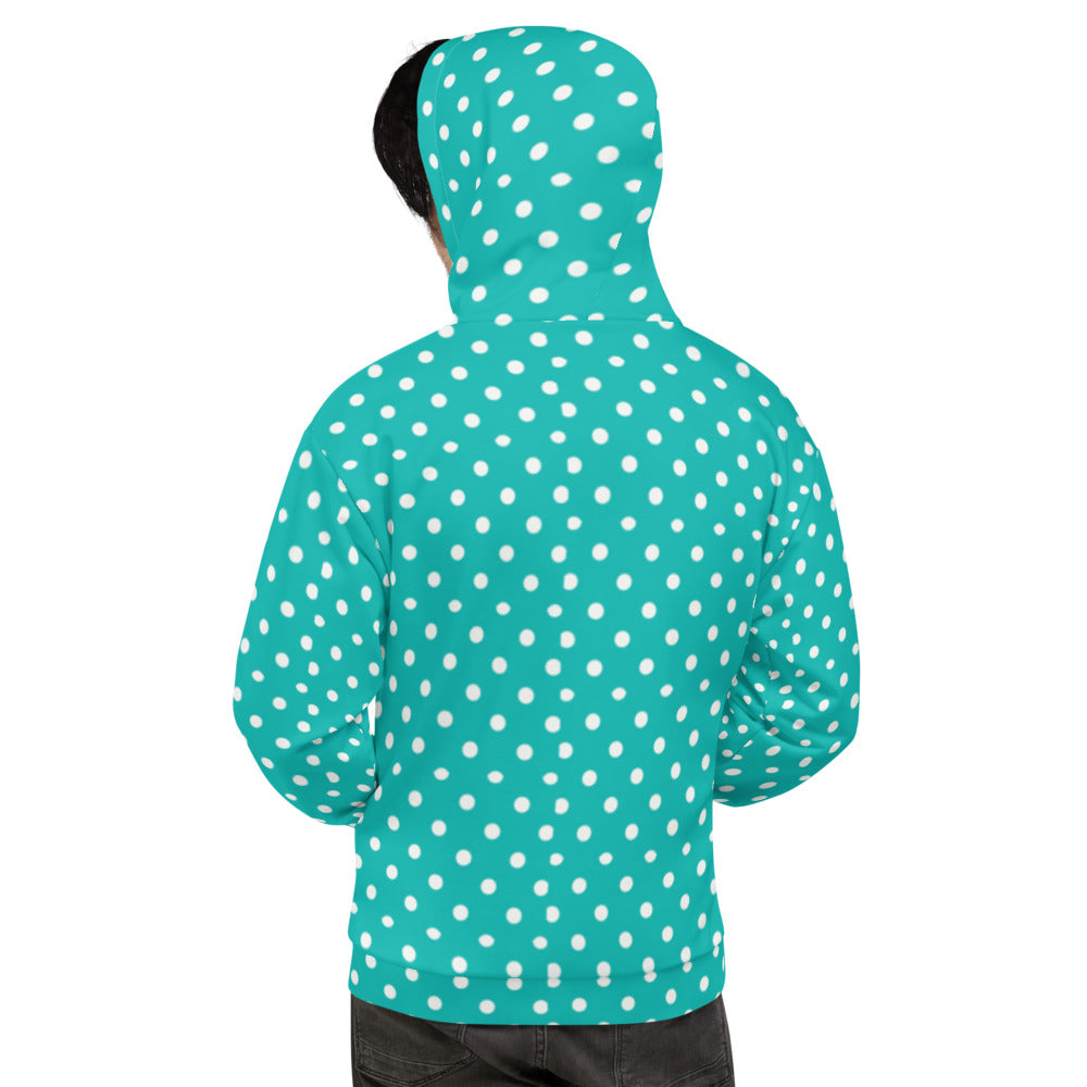 Zilla Dots Aqua Unisex Hoodie