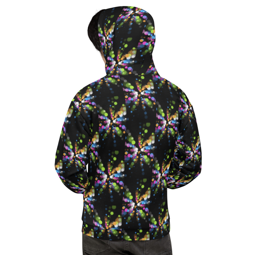 SurfZilla Zilla Dots Black Bubbles Unisex Hoodie