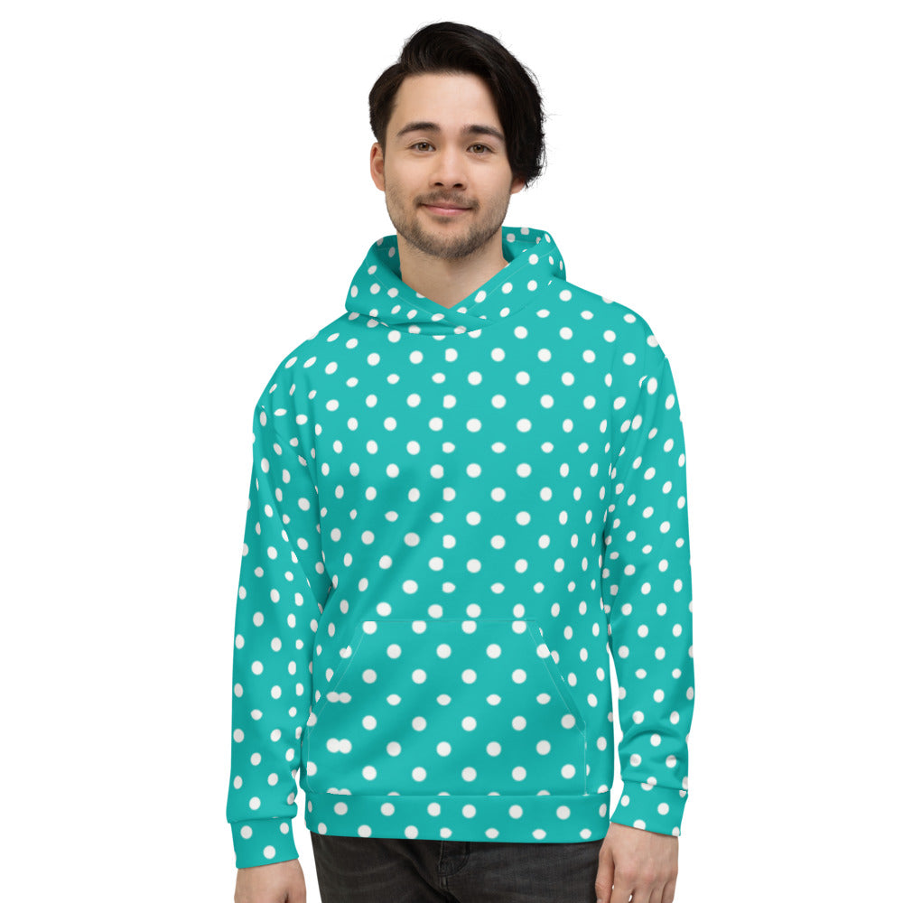 Zilla Dots Aqua Unisex Hoodie