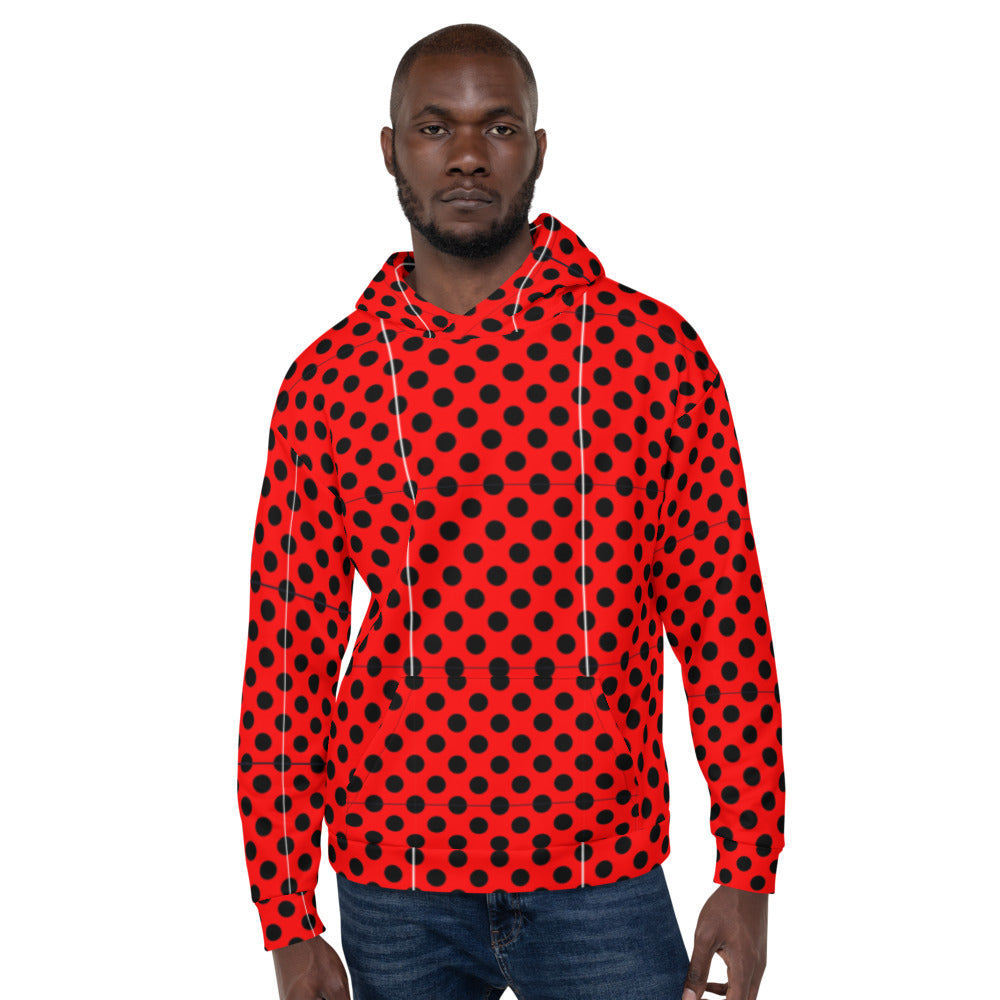 SurfZilla Zilla Dots Crimson Unisex Hoodie