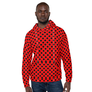 SurfZilla Zilla Dots Crimson Unisex Hoodie