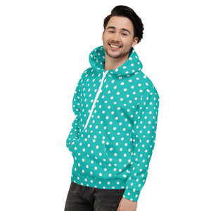 Zilla Dots Aqua Unisex Hoodie
