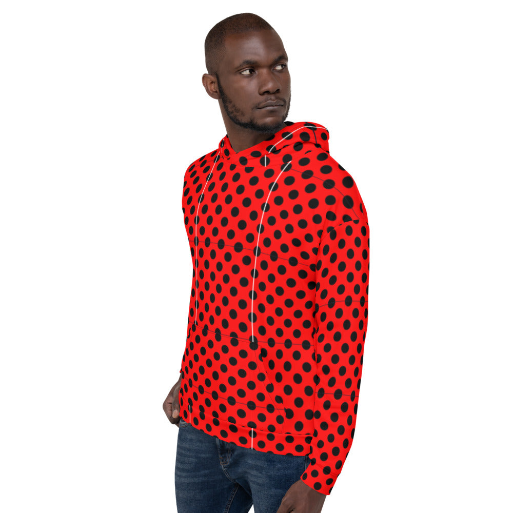 SurfZilla Zilla Dots Crimson Unisex Hoodie
