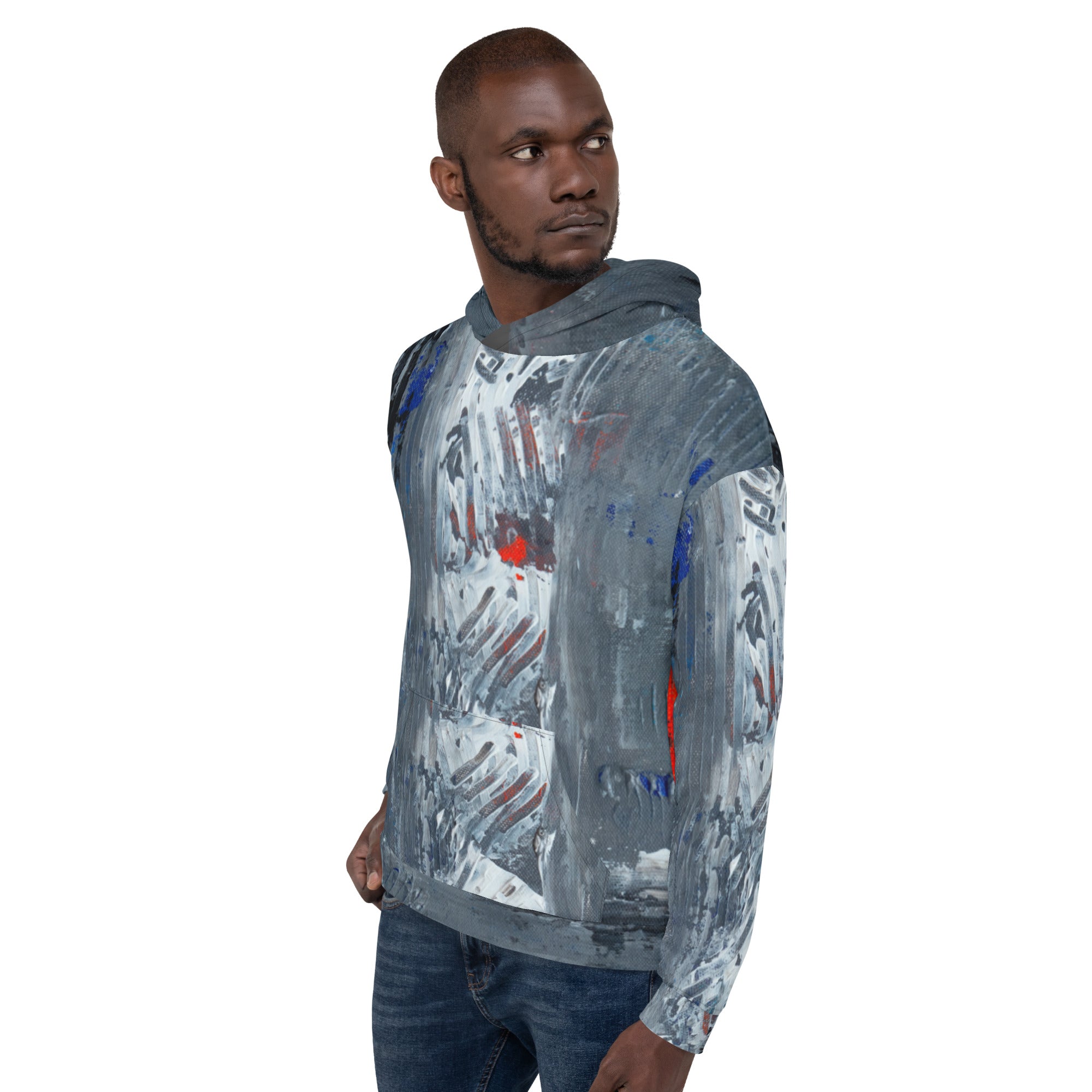 Abstract Silver Temple Unisex Hoodie