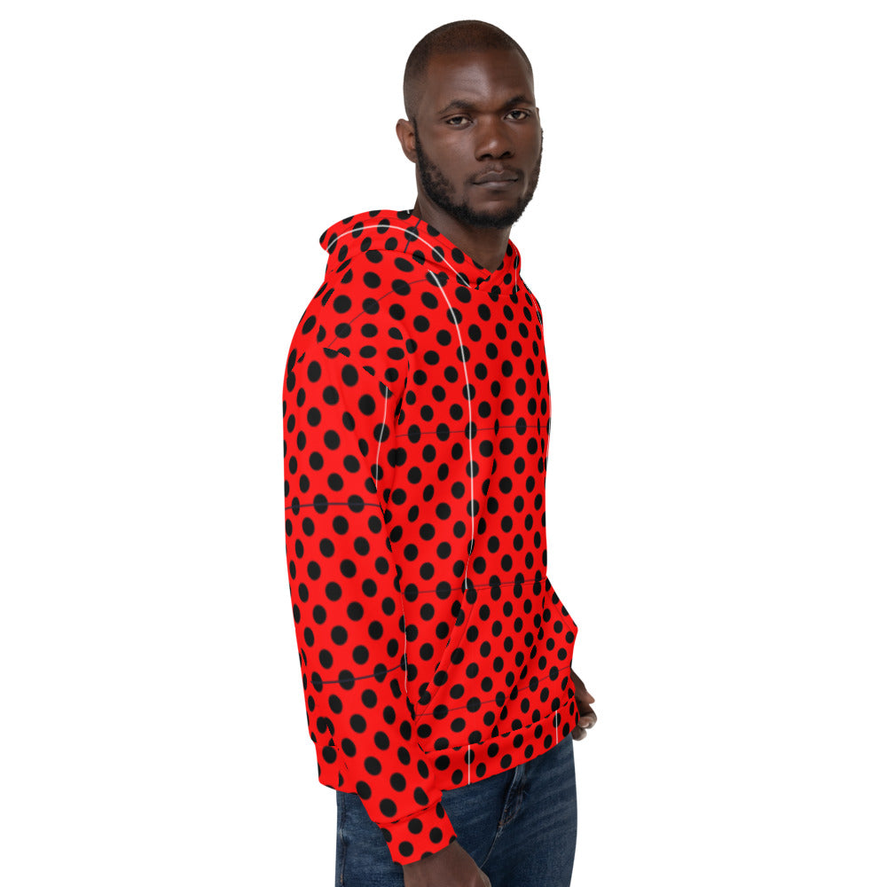 SurfZilla Zilla Dots Crimson Unisex Hoodie