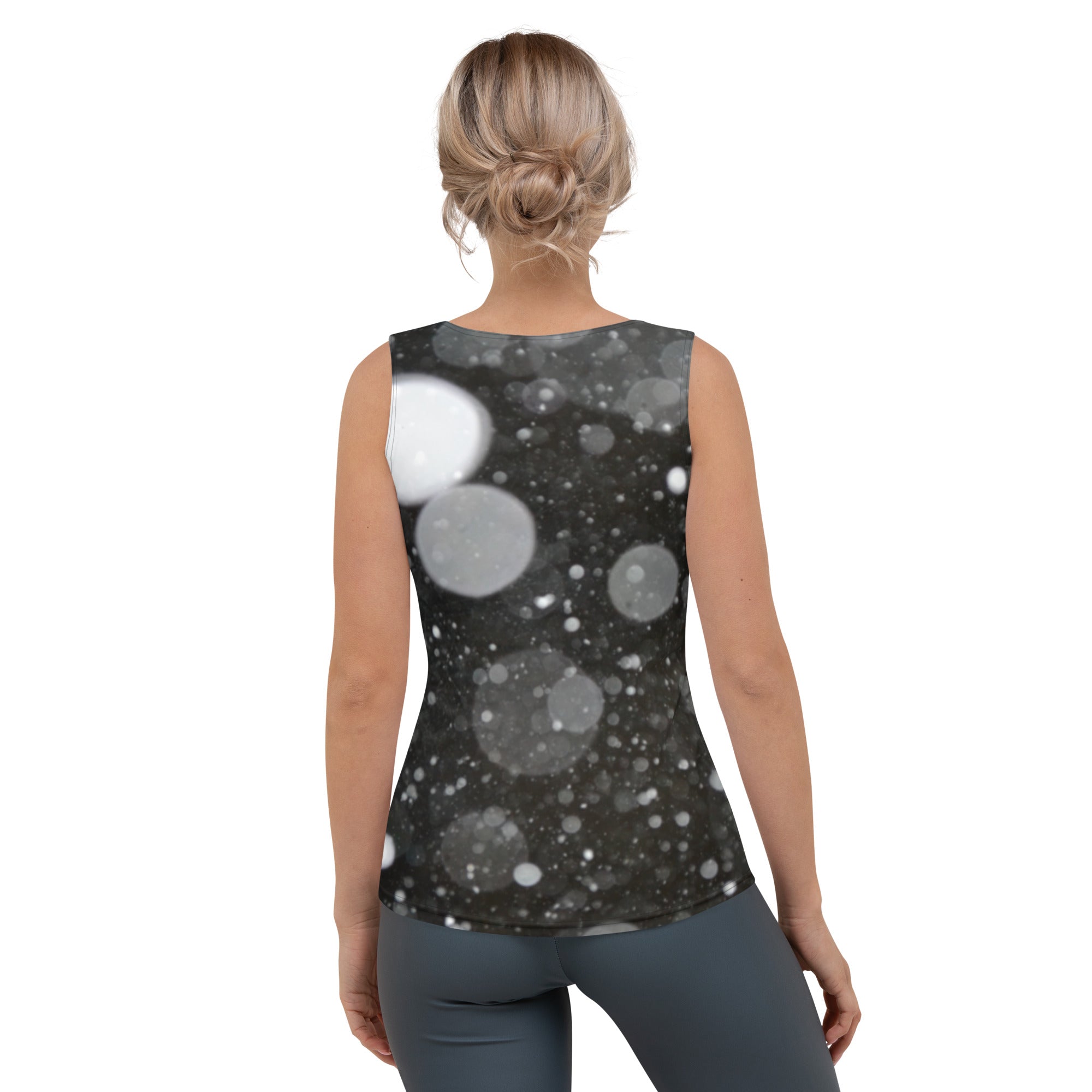 Zilla Dots Black Snow Sublimation Cut & Sew Tank Top