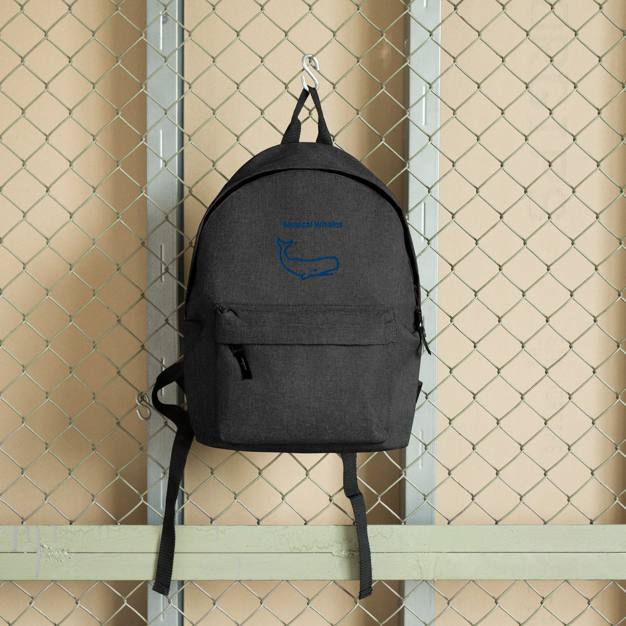 HF Musical Whales Embroidered Backpack