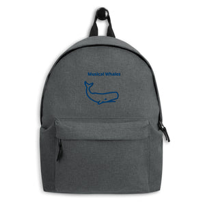 HF Musical Whales Embroidered Backpack