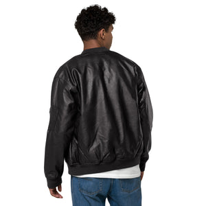 SurfZilla Leather Bomber Jacket