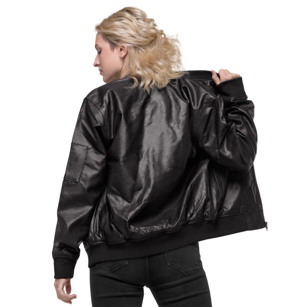 Princess Lauren Leather Bomber Jacket