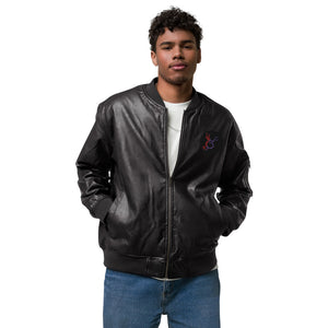 SurfZilla Leather Bomber Jacket