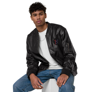 SurfZilla Leather Bomber Jacket