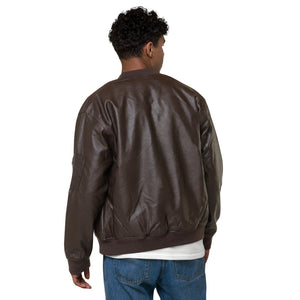 SurfZilla Leather Bomber Jacket