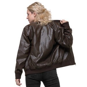 Princess Lauren Leather Bomber Jacket