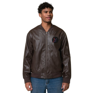 SurfZilla Leather Bomber Jacket