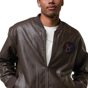 SurfZilla Leather Bomber Jacket