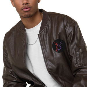 SurfZilla Leather Bomber Jacket