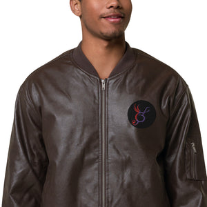 SurfZilla Leather Bomber Jacket
