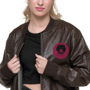 Princess Lauren Leather Bomber Jacket