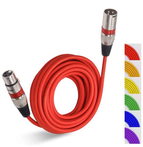 6 Pack Colored XLR Cables