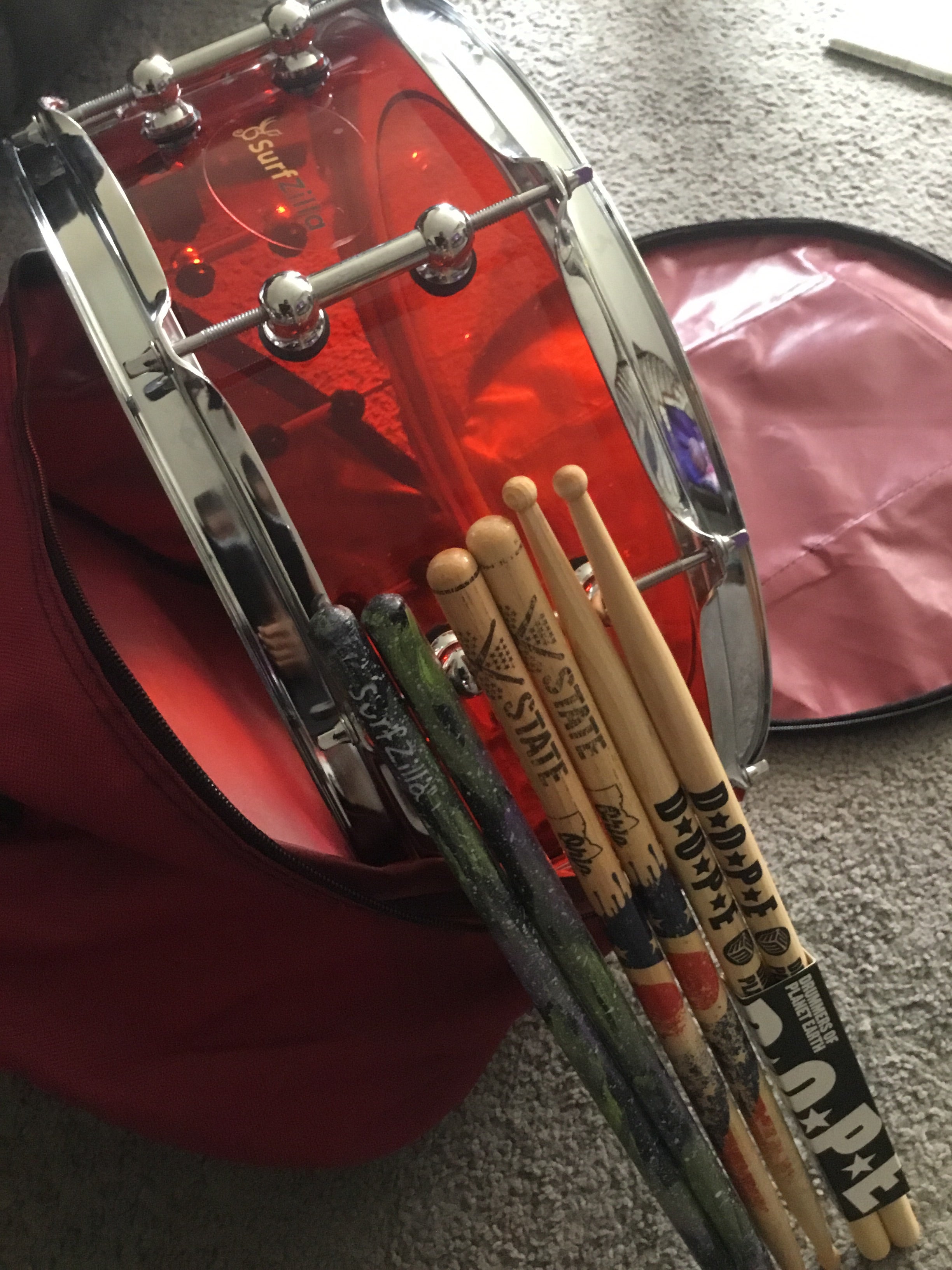 Zilla Stick Bag Pro + SurfZilla Galaxy Customized Drum Sticks + Drum Recording/Mixing 101