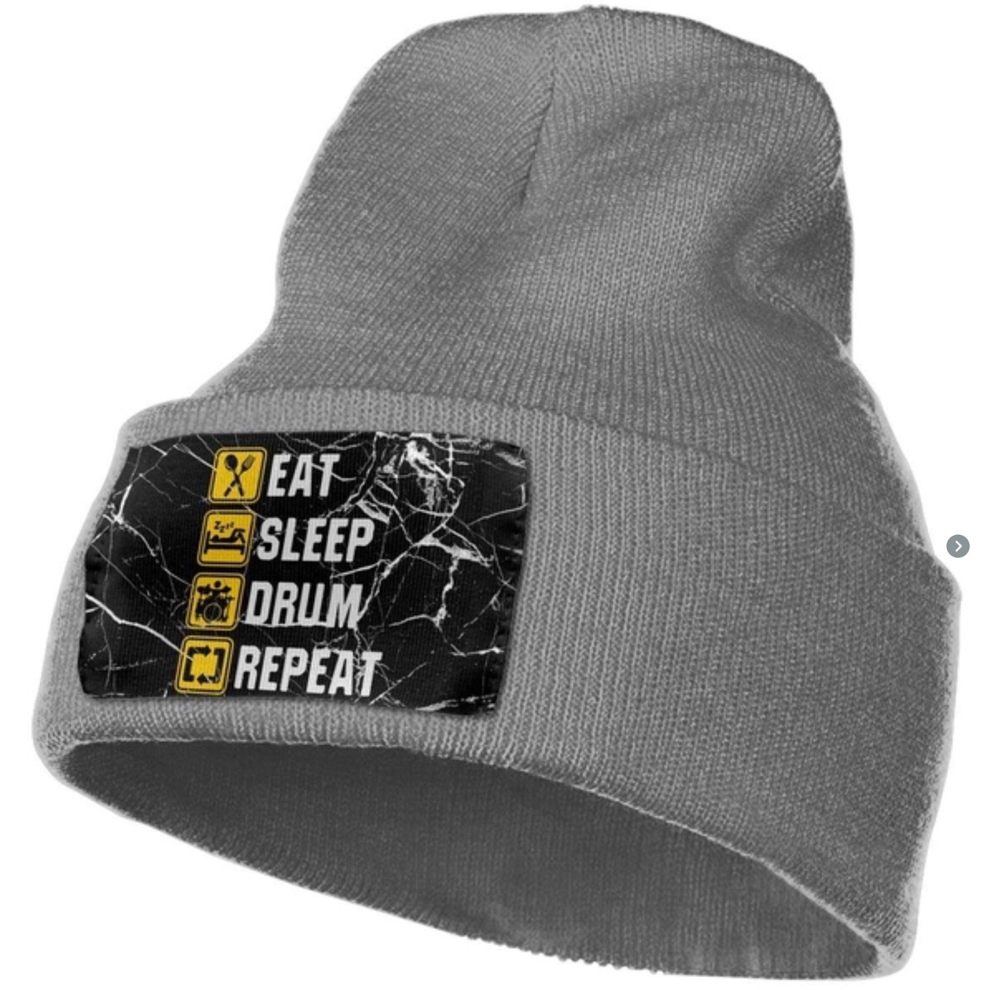 Eat Sleep Drum Repeat Beanies