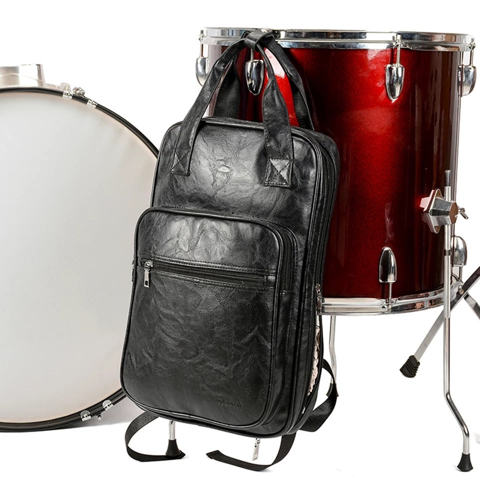 “Uncle” Faux Leather Stick Bag + Drum Recording/Mixing 101