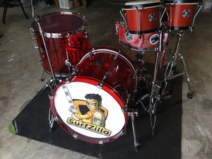 SurfZilla Philly Crimson Drum Kit