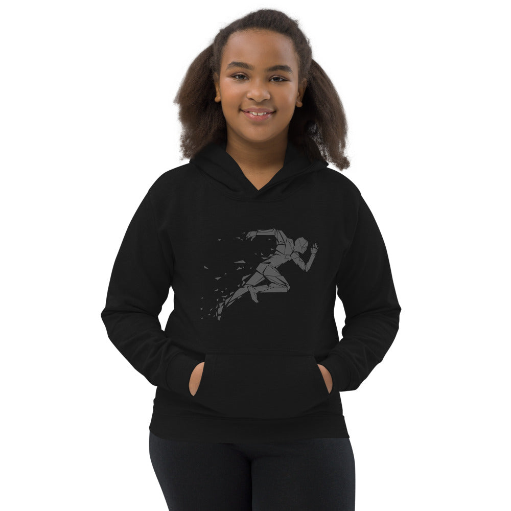 Cyborg Runner Unisex Kids Hoodie