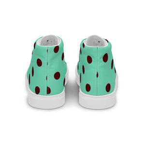 Zilla Dots Envy Men’s high top canvas shoes