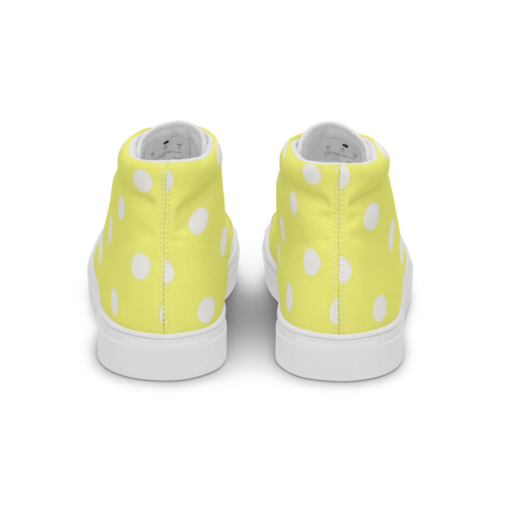 Zilla Dots Sunshine Men’s high top canvas shoes