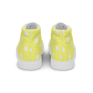 Zilla Dots Sunshine Men’s high top canvas shoes