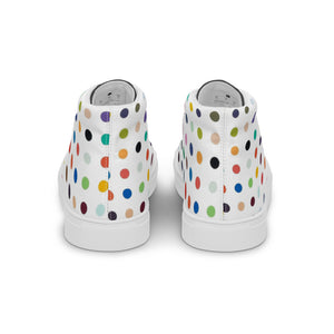 SurfZilla Zilla Dots Rainbow Men’s high top canvas shoes