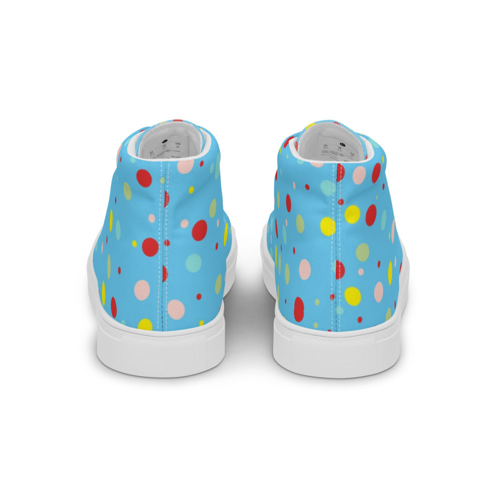 Zilla Dots Confetti Men’s high top canvas shoes