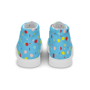 Zilla Dots Confetti Men’s high top canvas shoes